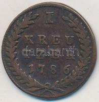 Osztrák Államok / Salzburgi Érsekség 1786. 1kr Cu "Hieronymus" T:3 ü.
Austrian States / A...