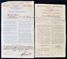 cca 1930 Alaska és Erna táncosok artista szerződések a világ minden tájáról Port Said, Alexandria, R...