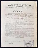 cca 1930 Alaska és Erna táncosok artista szerződések a világ minden tájáról Port Said, Alexandria, R...