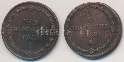 Csehország/történelmi tartomány 1782A 1G Cu "II. József" (2x) T:2-,3 egyiken ü.
Bohemia 1...