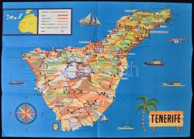 cca 1950 3 db színes, térképes utazási prospektus. Tenerife, Svájc, Berlin ./ 3 colored tourist guides