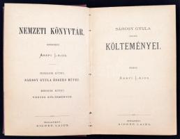 Sárosy Gyula Összes Művei II. Vegyes költemények.. Bp., é.n., Aigner Lajos.Korabeli aranyozott egész...