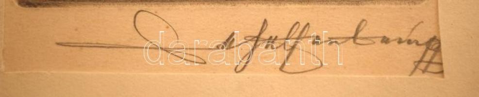 Olvashatatlan jelzéssel: Kurt Hanfpach, erotikus ex libris Rézkarc, papír, üvegezett keretben, 12×8 ...