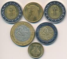 Vegyes: Egyiptom 2004. 5p + 2008. 50p + 1Ł (2x) + Mexikó 1998. 10P + 2010. 5P T:2
Mixed: Egypt 2004...