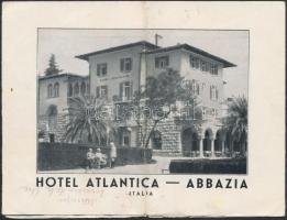 cca 1930 Abbazia Hotel Atlantica. Képes ismertető füzet 8 képpel / Picture tourist guide