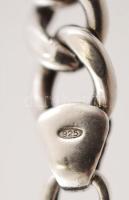 Ezüst lapos "verlauf" pancer nyaklánc, Ag., nettó: 55,8gr, jelzett, 43,5cm / Silver flat &...