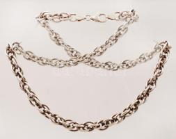 Ezüst, ovális szemű nyaklánc, Ag., nettó: 30,6gr, jelzett, 57cm / Silver necklace, Ag, net. 30,6gr, marked, 57cm