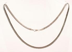 Ezüst "kígyó" nyaklánc, Ag., nettó: 12,4gr, jelzett, 45cm / Silver necklace, Ag, net. 12,4gr, marked, 45cm