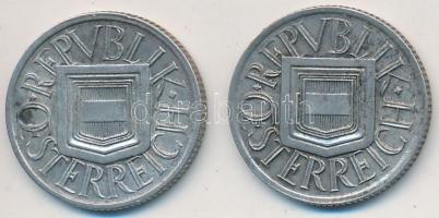 Ausztria 1925-1926. 1/2Sch Ag (2x) T:2 Austria 1925-1926. 1/2 SChilling Ag (2x) C:XF