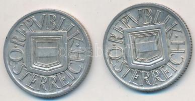 Ausztria 1925-1926. 1/2Sch Ag (2x) T:2 Austria 1925-1926. 1/2 SChilling Ag (2x) C:XF