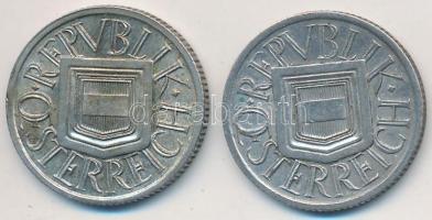 Ausztria 1925-1926. 1/2Sch Ag (2x) T:2 Austria 1925-1926. 1/2 SChilling Ag (2x) C:XF