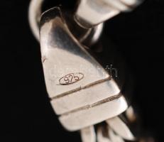 Ezüst négyszögletes "királylánc" karlánc, Ag., nettó: 30,3gr, jelzett, 23,5cm / Silver  br...