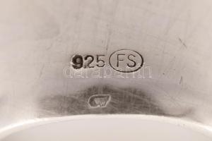 Ezüst "Thomas"  feliratú szalvétagyűrű, Ag., nettó: 24gr, jelzett, 5,5x2,5cm /Silver "...