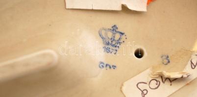 GDR porcelán lovashintó, kézzel festett, hibátlan, jelzett, 16x16 cm