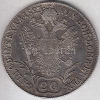 Ausztria 1823A 20kr Ag &quot;I. Ferenc&quot; T:2-,3 patina, kis ph. és ü. Austria 1823A 20 Kreuzer Ag &quot;Franz I&quot; C:VF,F patina, small edge error and ding