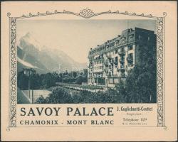 cca 1930-1940 Savoy Palace reklámnyomtatvány