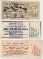 Németország / Weimari Köztársaság / Hamburg 1923. 5db kfl T:III Germany / Weimar Republic / Hamburg 1923. 5pcs of diff necessity notes C:F