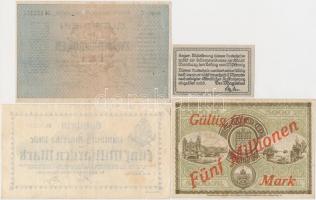 Németország / Weimari Köztársaság 1918-1923. 5db klf szükségpénz, közte Gotha, Hamburg, Reichenberg ...