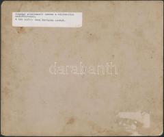 cca 1900 Urasági alkalmazott a Jálics-féle szőlőbirtokon, a ház előtt Osza Bertalan intéző, kartonra...