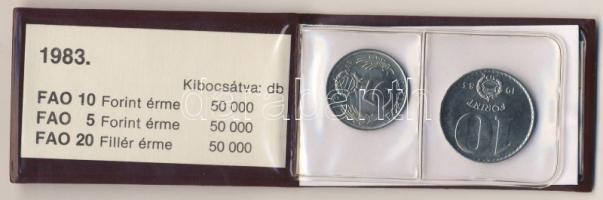 1983. 20f+5Ft+10Ft "FAO" T:BU Eredeti tokban, tanúsítvánnyal!