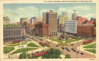 Cleveland, Ohio; Public Square Looking Southeast, tram (EK)