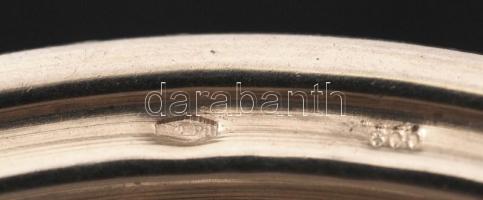 Ezüst cukortartó levehető tetővel, Ag., nettó: 126,4gr, jelzett, cca 10x10cm /Silver sugar bowl with...