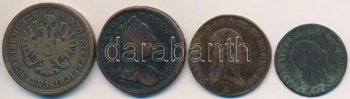 Ausztria 1762W 1kr Cu + 1800A 1kr Cu + 1812? 1/2kr Cu + 1861A 4kr Cu T:2-,3
Austria 1762W 1 Kreuzer...