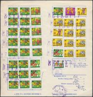 1989 Iskolai takarékbélyeg gyűjtőlap, beragasztott takarékbélyegekkel