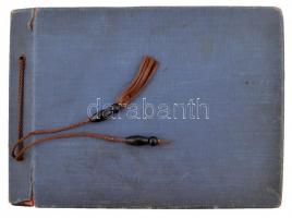 cca 1930-1950 Családi fotóalbum, elsősorban gyerekekről készült fotókkal, közte biciklis, motorkerék...