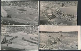 1957 A moszkvai VIT rendezvényen a magyar küldöttségről készült fotók, 8 db 14x9 cm