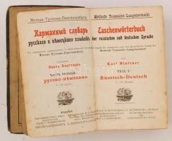 Taschenwörterbuch der russischen und deutschen Sprache von Karl Blattner. Teil I-II. Berlin-Moskau, ...