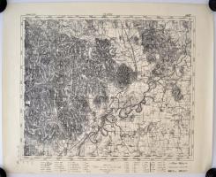 cca 1930 Vegyes térkép tétel, 5db: Füzér, Sárospatak, Abaújszántó, Tokaj, Szikszó, 47x63cm