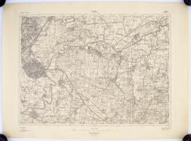 cca 1930 Vegyes térkép tétel, 5db: Füzér, Sárospatak, Abaújszántó, Tokaj, Szikszó, 47x63cm