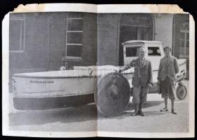 1935 A világjáró Burgenland hajó adománykérő nyomtatványa, sérüléssel / 1935 World trotting ship Bur...