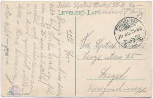 Érsekújvár, Nové Zámky; Látkép a Singer-féle szecessziós palotával / view