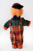 Porcelán fejű és testű bohoc, m: 35 cm