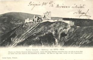 Csejte, Cachtice; Báthory vár, kiadja Lampe Gyula / castle  (lyuk / pinhole)