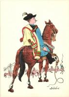 6 db RÉGI magyar  folklór motívumlap; Détári kézzel festett lapjai / 6 old Hungarian folklore motive...