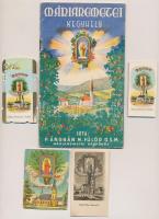 cca 1930-40 P. Ángyán M. Fülöp O.S.M.: Máriaremetei kegyhely, képekkel illusztrált kiadvány, pp.:24, 19x11cm+ Máriaremetei szentképek, 4db, lithok is, különböző méretben és minőségeben