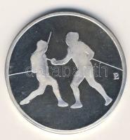 1992. "Olimpia-vívás" Ag emlékérem 31,21g T:PP
