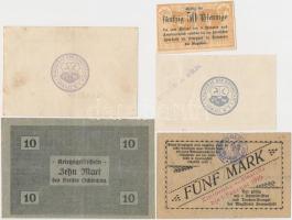 Német Birodalom / Weimari Köztársaság 1917-1918. 5db klf szükségpénz, közte Sommerfeld, Sorau T:vegy...