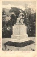 Bártfafürdő, Bardejovské kúpele; Erzsébet királyné szobor, Divald Adolf / statue