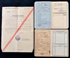 cca 1940 Katonai okmányok két igazolvány, és bevonulási meghagyás