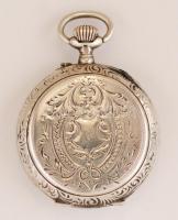 Ezüst zsebóra, Ag.,bruttó:21,3gr., jelzett, nem működik, d:2,7cm/Silver pocket watch, Ag, gross:.. 2...