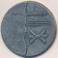 Hollandia 1995. "Westerborki tábor - Felszabadulás 50. évfordulója" fém emlékérem eredeti tokban (36mm) T:2- Netherlands 1995. "Camp of Westerbork - 50th Anniversary of the Liberation" Metal medal in original case (36mm) C:VF