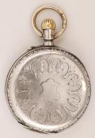 Ezüst zsebóra, Ag.,bruttó:76,1gr., jelzett, nem működik, üveg nélkül, d:4,5cm/Silver pocket watch, A...