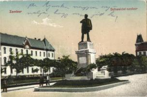 Zombor, Sombor; Schweidel-szobor, kiadja Kaufman Emil / statue (EK)