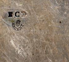 Ezüst zsebóra lánccal, kulcsos, Ag.,bruttó:81,9gr., jelzett, működik, d:4,5cm/Silver pocket watch wi...