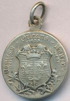 Franciaország 1920. "Jeanne d'Arc 1412-1431 - 1920" fém érem füllel. Szign.: André La...