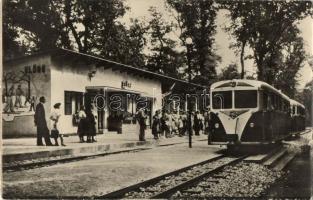 Budapest - 4 db fekete-fehér képeslap az úttörővasútról, Képzőművészeti Alkotások Kiadóvállalat, veg...